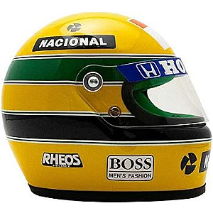 Mini Helmet Ayrton Senna - Escala 1/2 - World Champion 1990