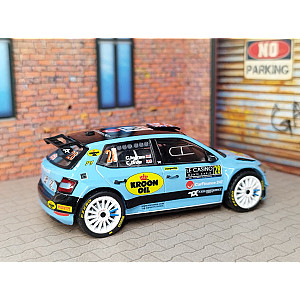 Miniatura personalizada RPT064 base IXO Skoda Fabia Rally2 EVO #28 - 15º lugar Rally Monte-Carlo 2023 - Chris Ingram/ Craig Drew