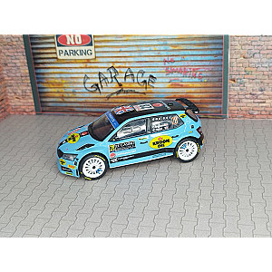 Miniatura personalizada RPT064 base IXO Skoda Fabia Rally2 EVO #28 - 15º lugar Rally Monte-Carlo 2023 - Chris Ingram/ Craig Drew