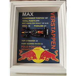 Quadro de fotos 20x25 cms - Campeões F1 - Max Verstappen & RB19 
