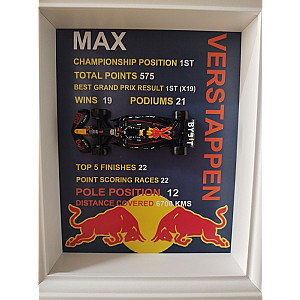 Quadro de fotos 20x25 cms - Campeões F1 - Max Verstappen & RB19 