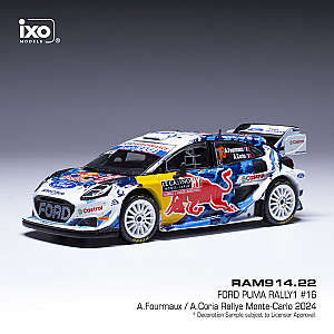 IXO 1:43 IXORAM914 Ford Puma Rally1 Hybrid #16 - 5º classificado Rali Monte-Carlo 2024 - Adrien Fourmaux/ Alexandre Coria