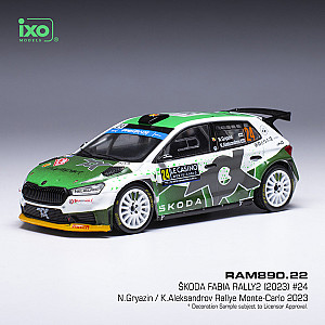 IXO 1:43 IXORAM890 Skoda Fabia RS Rally2 #24 - 10º classificado rali Monte-Carlo 2023 - Nikolay Gryazin/ Konstantin Aleksandrov