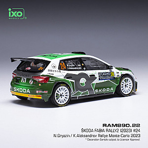 IXO Skoda Fabia RS Rally2 #24 - 10º classificado rali Monte-Carlo 2023 - Nikolay Gryazin/ Konstantin Aleksandrov