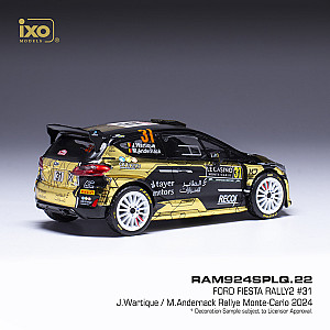 IXO 1:43 IXORAM924SPLQ Ford Fiesta Rally2 #31 - DNF rali Monte-Carlo 2024 - John Wartique & Maxime Andernack