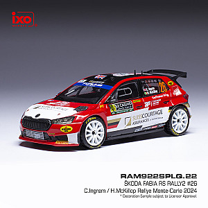 IXO 1:43 IXORAM922SPLQ Skoda Fabia RS Rally2 #26 - DNF rali de Monte-Carlo 2024 - Chris Ingram & Hannah McKillop