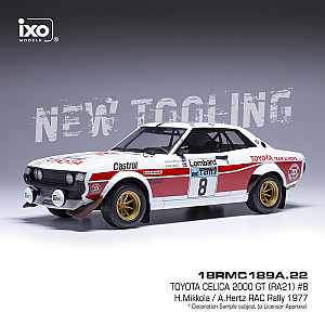 IXO 1:18 IXO18RMC189A Toyota Celica 2000 GT #8 - 2º classificado norali Lombard RAC de 1977 - Hannu Mikkola & Arne Hertz