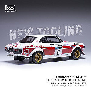 IXO 1:18 IXO18RMC189A Toyota Celica 2000 GT #8 - 2º classificado norali Lombard RAC de 1977 - Hannu Mikkola & Arne Hertz