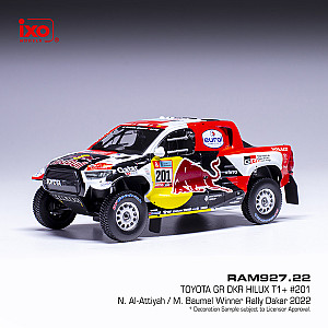 IXO 1:43 IXORAM927 Toyota GR DKR Hilux T #201 - Vencedor do rali Dakar 2022 - Nasser Al-Attiyah & Mathieu Baumel