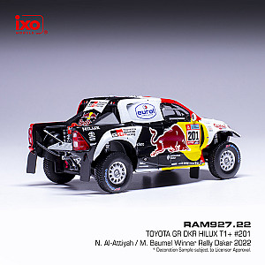 IXO 1:43 IXORAM927 Toyota GR DKR Hilux T #201 - Vencedor do rali Dakar 2022 - Nasser Al-Attiyah & Mathieu Baumel