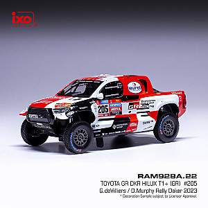 IXO 1:43 IXORAM928A Toyota GR DKR Hilux T #205 - 4º classificado no rali Dakar 2023 - Giniel de Villiers & D. Murphy