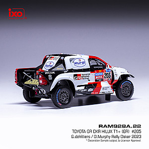 IXO 1:43 IXORAM928A Toyota GR DKR Hilux T #205 - 4º classificado no rali Dakar 2023 - Giniel de Villiers & D. Murphy