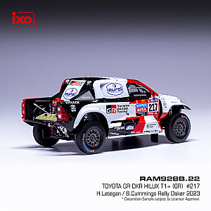 IXO 1:43 IXORAM928B Toyota GR DKR Hilux T #217 - 5º classificado rali Dakar de 2023 - Henk Lategan & B. Cummings