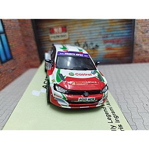 Miniatura personalizada RPT073 base IXO VW Polo GTI Rally2 #1 - 1º classificado Legend Fires North West Stages 2024 - Chris Ingram & Alexander Kihurani