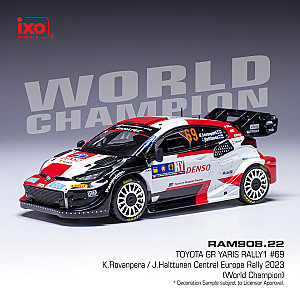 IXO 1:43 IXORAM908 Toyota GR Yaris Rally1 Hybrid #69 - 2º classificado no rali da Europa Central 2023 - Kalle Rovanperä & Jonne Halttunen