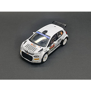 Miniatura personalizada RPT054 base IXO do Citröen C3 Rally2 #64 - 23º classificado Rally de Portugal 2023 - Nuno Pinto/ João Jardim Pereira