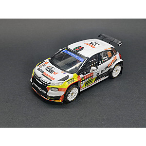 Miniatura personalizada RPT053 base IXO do Citröen C3 Rally2 #55 - Rally de Portugal 2023 - Bernardo Sousa/ José Janela