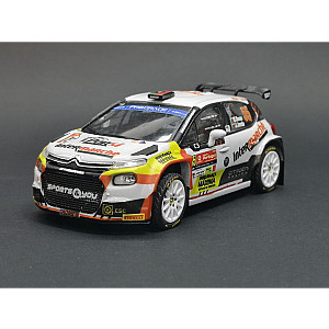 Miniatura personalizada RPT053 base IXO do Citröen C3 Rally2 #55 - Rally de Portugal 2023 - Bernardo Sousa/ José Janela