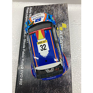 Miniatura personalizada base IXO RPT042 do Skoda Fabia Rally2 EVO #32 - DNF Rally RACC Catalunya 2021 - Pepe Lopez/ Borja Rosada