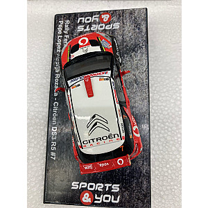 Miniatura personalizada base IXO RPT018 do Citröen DS3 R5 #7 - 1º classificado Rally de Ferrol 2018 - Pepe Lopez/ Borja Rosada