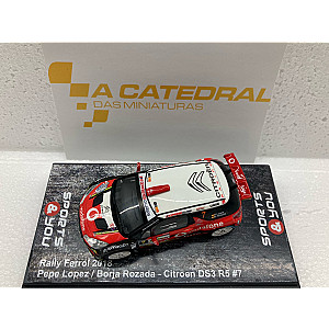 Miniatura personalizada base IXO RPT018 do Citröen DS3 R5 #7 - 1º classificado Rally de Ferrol 2018 - Pepe Lopez/ Borja Rosada